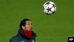 L'entraîneur d'Atletico Madrid, Diego Simeone, 10 décembre 2013.