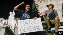 Manifestantes advirtieron sobre la posibilidad de un paro nacional por las acciones impulsadas por el Gobierno. 