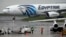 The EgyptAir plane scheduled to make the following flight from Paris to Cairo, after flight MS804 disappeared from radar, taxies on the tarmac at Charles de Gaulle airport in Paris, France, May 19, 2016. 