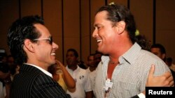 El cantante puertorriqueño Marc Anthony y el colombiano Carlos Vives están entre los nominados a los Grammy Latino 2014.