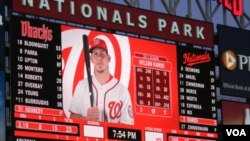 El venezolano Wilson Ramos de 27 años es receptor de los Nacionales de la capital de Estados Unidos en las Ligas Mayores de Béisbol.