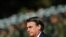 Brazil's President Jair Bolsonaro looks on during an Soldier's Day ceremony, in Brasilia, Brazil, Aug. 23, 2019.