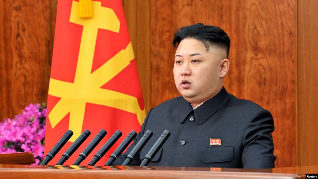 Pemimpin Korut Kim Jong-un memberikan pidato dalam rapat Partai Buruh Korea Utara (foto: dok). 