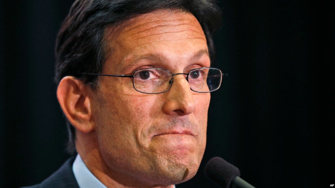 House Majority Leader Eric Cantor, R-Va., delivers a concession speech in Richmond, Va., Tuesday, June 10, 2014. 