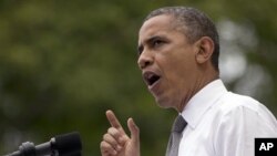 美国总统奥巴马9月17日在俄亥俄州竞选
