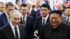 俄罗斯总统弗拉基米尔·普京和朝鲜领导人金正恩2024年6月19日在朝鲜平壤举行会谈。