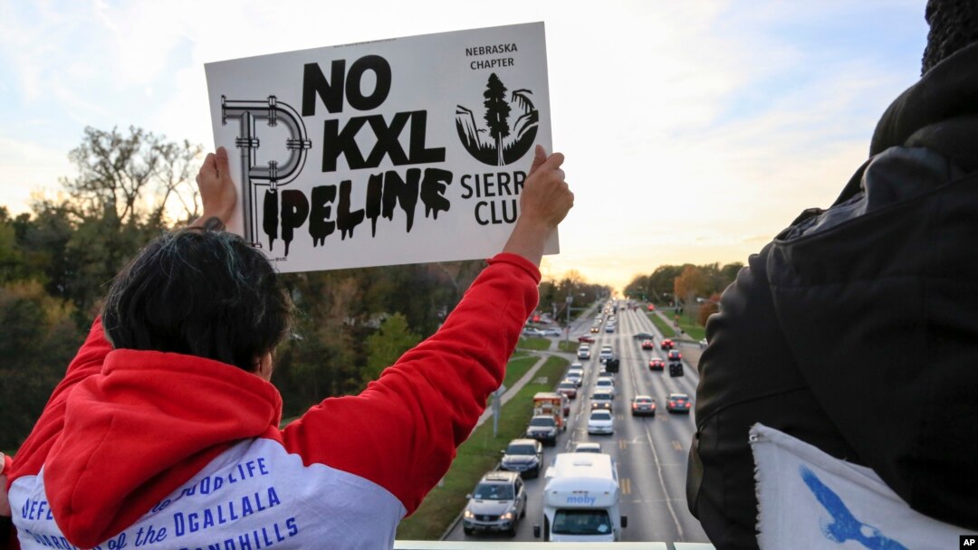 Người biểu tình chống xây dựng đường ống dẫn dầu Keystone XL.