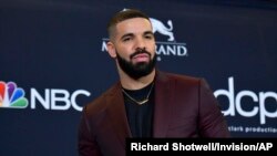 FILE - This May 1, 2019 file photo shows Drake at the Billboard Music Awards in Las Vegas. 