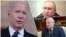 Combo photograph of US, Russian and Belarus presidents Joseph Biden, Vladimir Putin, and Aleksandar Lukashenko