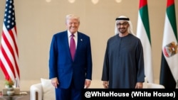 د متحده ایالاتو ولسمشر ډونالد ټرمپ او د متحده عربي اماراتو ولسمشر شیخ محمد بن زید آل نهیان 