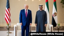 دونالد ترامپ، رئیس جمهوری آمریکا، و محمد بن زاید آل نهیان، رئیس امارات متحده عربی