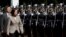 FILE - Taiwanese President Tsai Ing-wen inspects honor guard before a ceremony to mark the 92nd anniversary of the Whampoa Military Academy, in Kaohsiung, southern Taiwan, June 16, 2016.