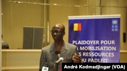 Issa Doubragne, ministre tchadien de l'Economie et de la planification du développement, au Tchad, le 9 mai 2018. (VOA/André Kodmadjingar)