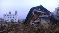 ဂျပန် ရေကြီး မြေပြိုဖြစ်ရပ်ကြောင့် သေဆုံးသူ ၈၀ ထက်မနည်းရှိပြီ