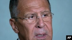 Russian Foreign Minister Sergey Lavrov, New York, Sept. 19, 2017.