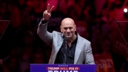 Dana white, CEO UFC, berbicara dalam kampanye Donald Trump di Madison Square Garden, di New York, pada 27 Oktober 2024. (Foto: AP/Evan Vucci)