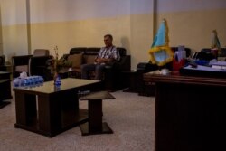 The speaker of Raqqa’s Parliament, Khalid Borkal, says ISIS members and sleeper cells are still operating in Raqqa, Syria, Aug. 25, 2019. (Yan Boechat/VOA)