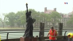 "Կրտսեր քույր" անունով ազատության արձանի փոքր տարբերակը Ֆրանսիայից ժամանել է Նյու Յորքի Էլիս կղզի