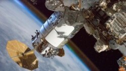 Esta fotografía de la NASA obtenida el 5 de abril de 2021 muestra la nave de reabastecimiento Cygnus de Northrop Grumman, fotografiada el 28 de marzo de 2021, adjunta al módulo Unity de la Estación Espacial Internacional.