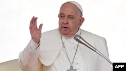 El papa Francisco bendice a la multitud durante la audiencia general semanal el 25 de septiembre de 2024 en la plaza de San Pedro en el Vaticano. AFP