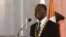 Ivory Coast President Alassane Ouattara speaks during his inauguration ceremony at the Presidential Palace in Abidjan, Ivory Coast, Nov. 3, 2015.