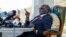 FILE: Zimbabwe's former President Robert Mugabe speaks during a press conference held at his "Blue Roof" residence, in Harare, on July 29, 2018. 
