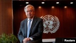 El secretario general de Naciones Unidas, Antonio Guterres, durante una entrevista en Nueva York el pasado 14 de septiembre.