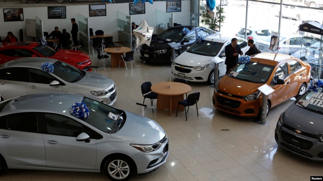 Chevrolet vehicles are displayed at the Surman Chevrolet dealership in Mexico City, Jan. 9, 2018. 