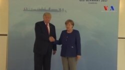 Trump Hamburg'da Merkel'le Görüştü