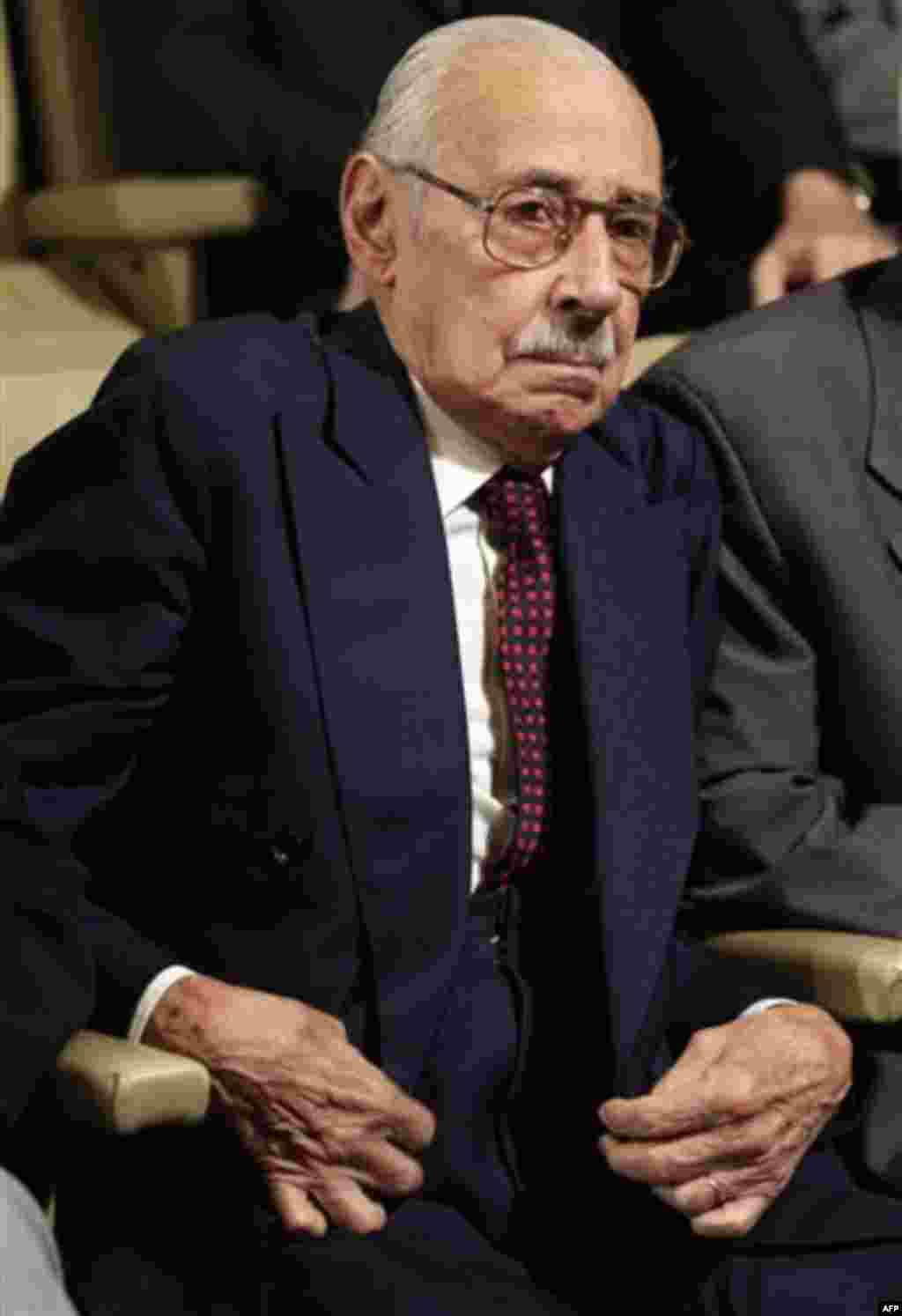 Former Argentine dictator Jorge Rafael Videla attends the last day of his trial in Cordoba, Argentina, Wednesday Dec. 22, 2010. Videla and former officers are facing charges involving 31 killings during the country's dirty war. A verdict in the case is ex