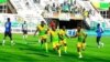 'Yan wasan kungiyar kwallo kafa ta Plateau United suna murnar zura kwallo (Hoto: Shafin Plateau United Facebook)