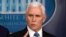 Vice President Mike Pence speaks during a news conference with President Donald Trump on coronavirus in the press briefing room at the White House, Feb. 29, 2020, in Washington. 