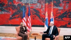 Hilari Klinton u razgovoru sa predsednikom Srbije Borisom Tadićem