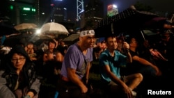 Pro-democracy protesters attend a campaign to kick off the Occupy Central civil disobedience event in Hong Kong August 31, 2014. 