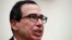 Bộ trưởng Tài chánh Steven Mnuchin phát biểu tại Ủy ban Tài chánh Hạ viện Mỹ ngày 12/7/2017.
