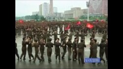 朝鲜官兵庆祝金正恩被授与人民军元帅头衔