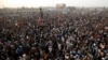 FILE - Supporters of former Pakistani Prime Minister Imran Khan's party, the Pakistan Tehreek-e-Insaf, protest what they call a stolen mandate in last year's general election, during a rally in Swabi, Pakistan, on Feb. 8, 2025.