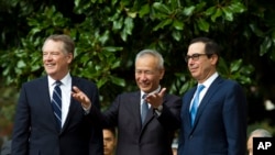The United States' and China's top trade negotiators meet, Oct. 10, 2019, for the first time since late July to try to find a way out of a 15-month trade war.