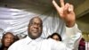 FILE - Felix Tshisekedi, leader of the Congolese main opposition party, was announced as the winner of the presidential elections. He gestures to his supporters at the party headquarters in Kinshasa, Democratic Republic of Congo, Jan. 10, 2019.