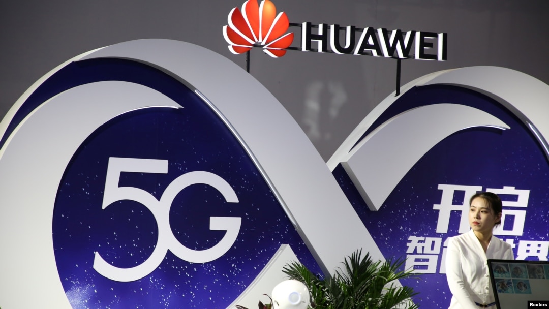 Huawei featuring 5G technology at the PT Expo in Beijing, China, Sept. 28, 2018.