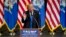 Republican presidential candidate Donald Trump speaks during a campaign rally in Bridgeport, Conn., April 23, 2016. 