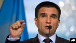 Menlu Ukraina Pavlo Klimkin menuduh pemberontak menyerang pasukan Ukraina (foto: dok).