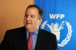 United Nations World Food Program Director for Latin American and the Caribbean, Miguel Barreto, answers questions during a press conference in Tegucigalpa, Honduras, on Aug. 21, 2015.