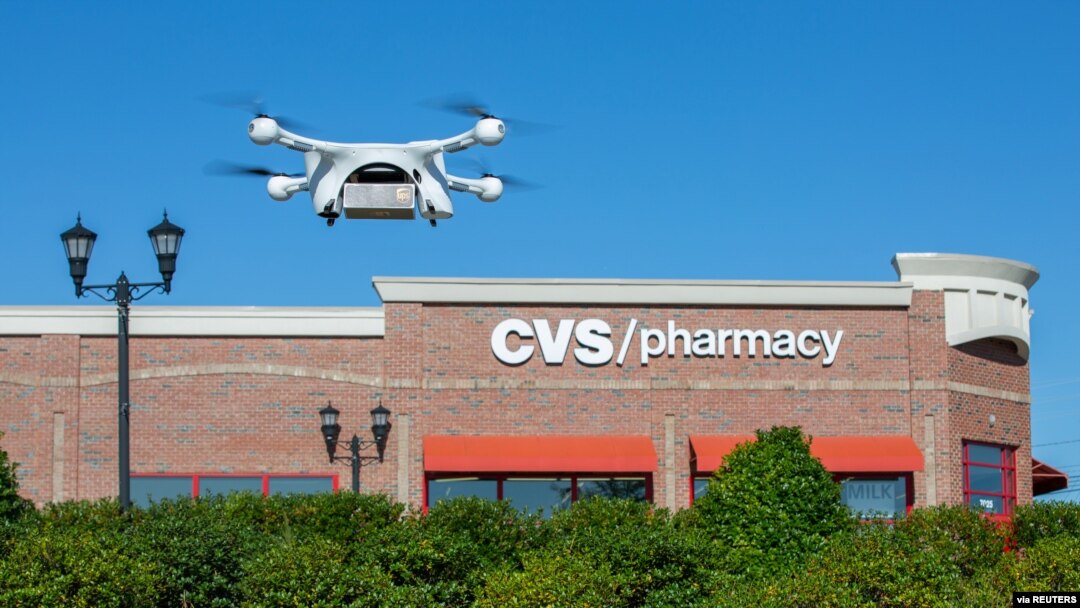 Drone UPS Forward lepas landas di Cary, North Carolina, 1 November 2019. (Foto: via Reuters)