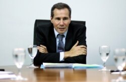 FILE - Argentine prosecutor Alberto Nisman speaks with journalists in Buenos Aires, Argentina, May 29, 2013. Picture taken May 29, 2013. Nisman was found dead hours before presenting evidence of a cover-up in the 1994 AMIA bombing.