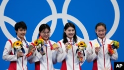 29일 열린 도쿄올림픽 여자 4 x 200m 자유형 계주에서 중국 대표팀이 7분 40초 33의 세계 신기록으로 우승했다.