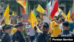 تجمع هواداران سازمان مجاهدین خلق در پاریس (شنبه ۳۰ خرداد ۱۴۰۵)