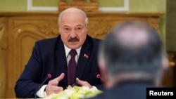 serokê Belarûsya Alexander Lukashenko û wezîrê derve yê Amerîka Mike Pompeo