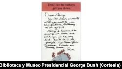 Carta escrita por Ronald Reagan a su sucesor, George H.W. Bush, durante la transición de poder en 1989.