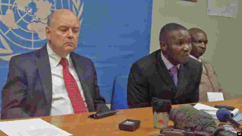 Mwakilishi wa Umoja wa Mataifa DRC Rodgers Meece(kushoto) Gavana Kivu Kaskazini Julien Paluku